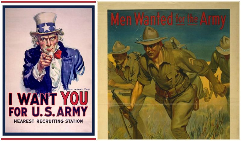army posters recruitment collage