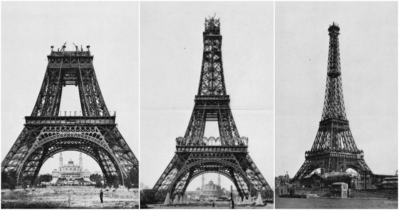 Building the icon of Paris- these photos show the construction of the