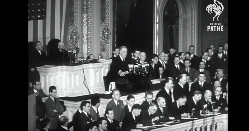 This Footage Shows President Roosevelt Declaring War On Japan - 