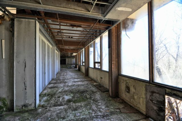 Crumbling Away Under A Mass Of Vegetation Inside The Abandoned Grossinger S Catskill Resort Hotel