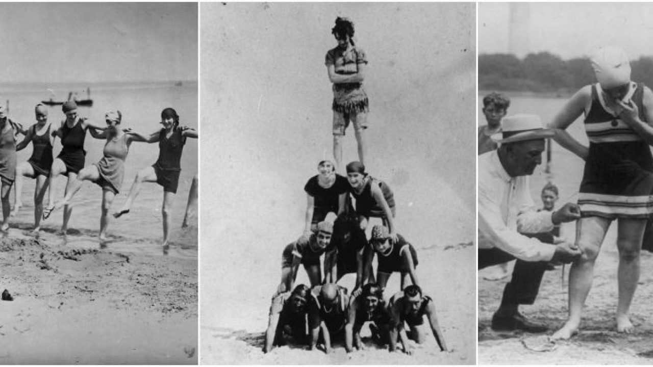 measuring bathing suits 1920