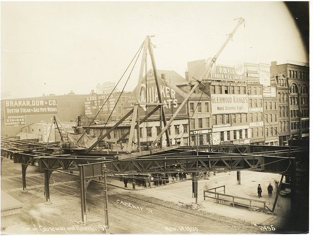 Images showing the construction of the 