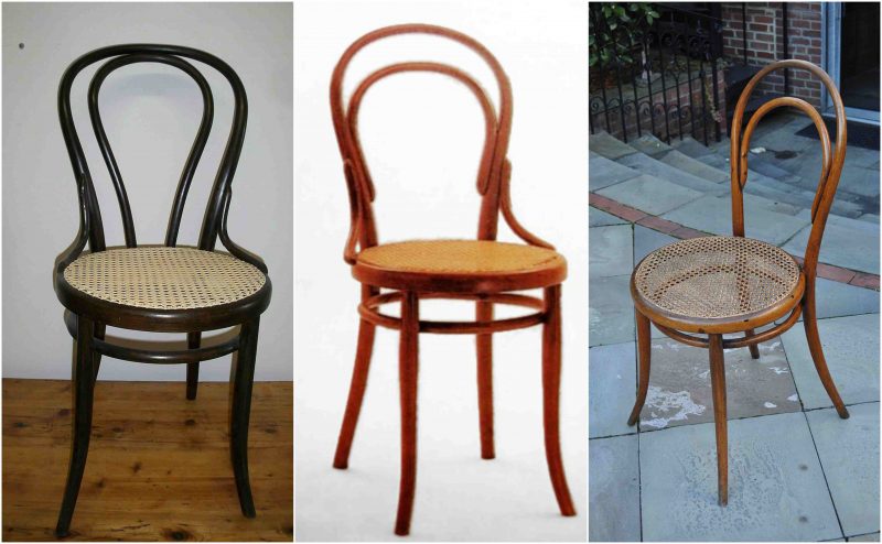 Chair No.14, or "the Bistro Chair", is the first mass produced and the