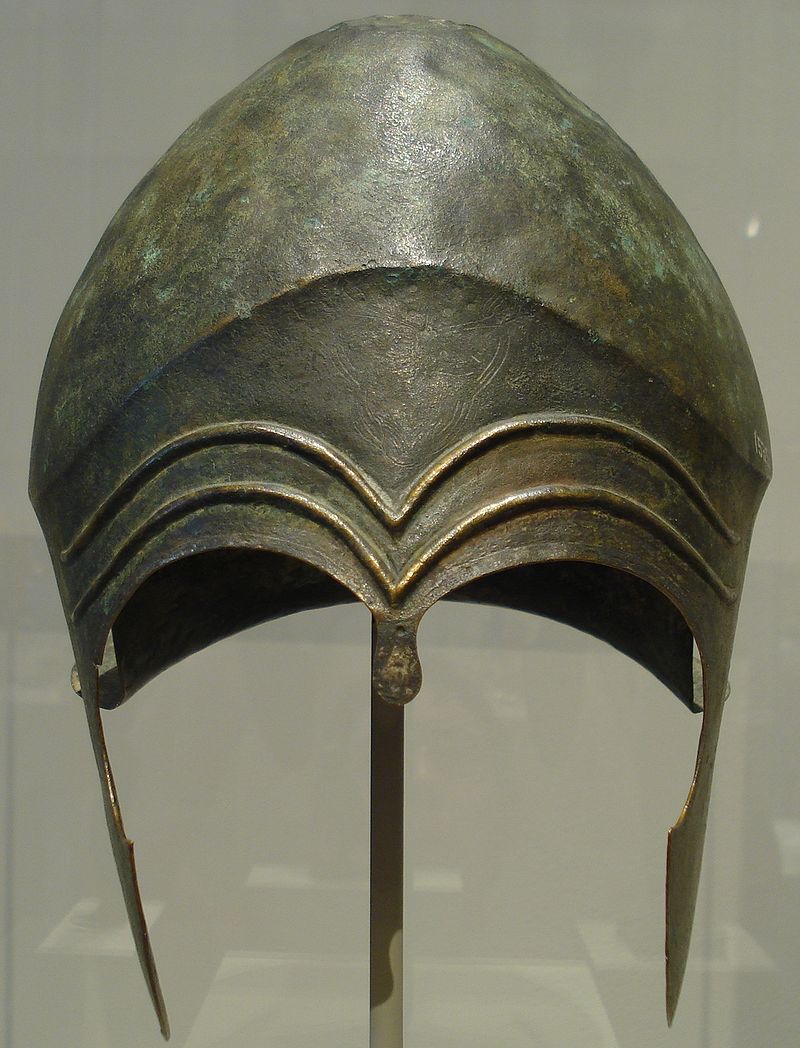 The Chalcidian helmet- a bronze helm worn by warriors in the 4th & 5th ...