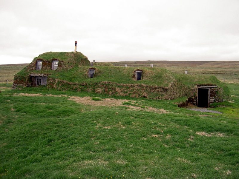 Beautiful surviving examples of the traditional Icelandic turf house