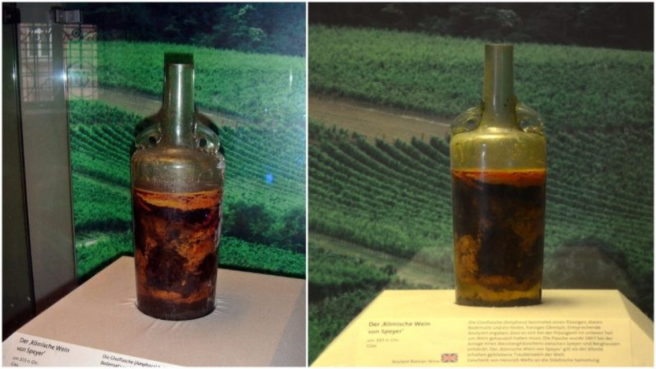 Bottle Discovered In A 350 Ad Roman Grave Never Opened - 