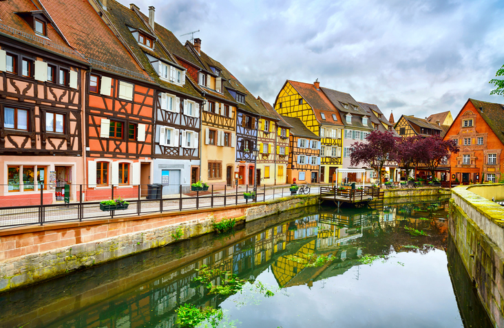 The picturesque medieval town of Colmar, known as both 