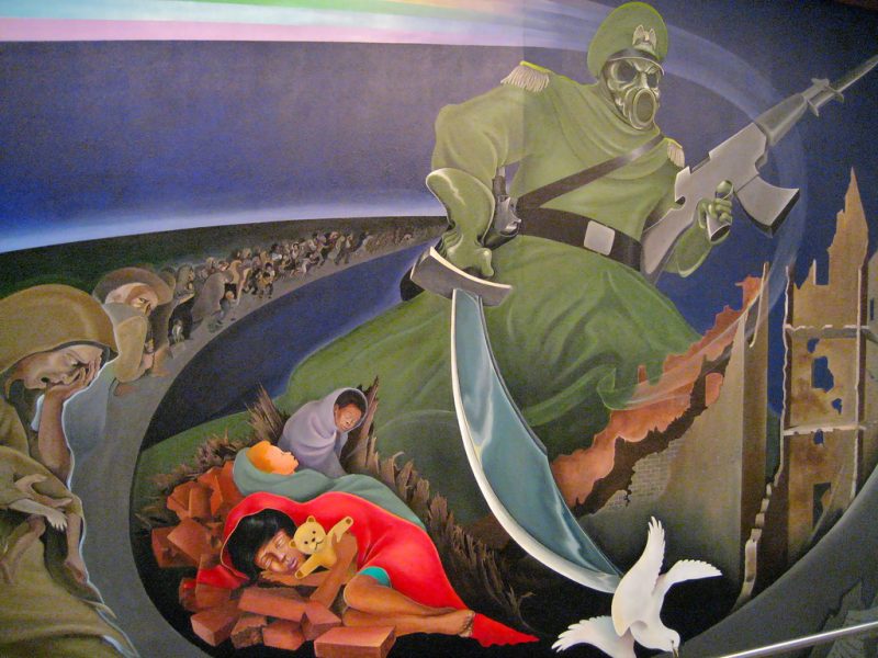 The Bizarre Mysteries And Conspiracies Of Denver International Airport   Denver International Airport Mural Photo By Donal Mountain Cc By 2 0 