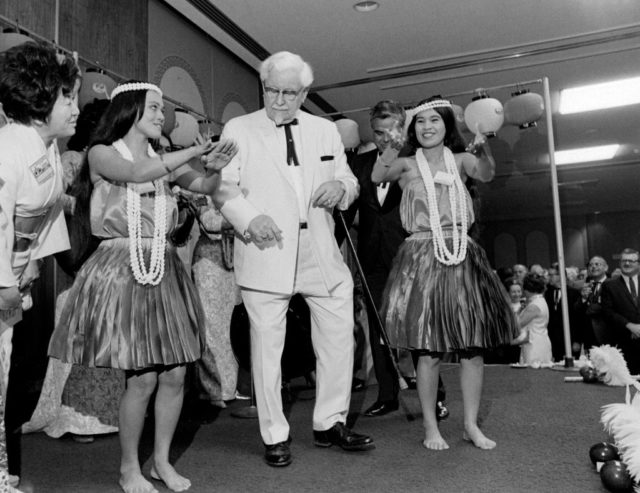 Colonel Sanders Hula Dancing 