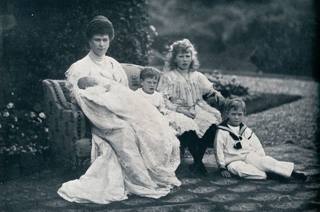 Queen Mary and four of her children