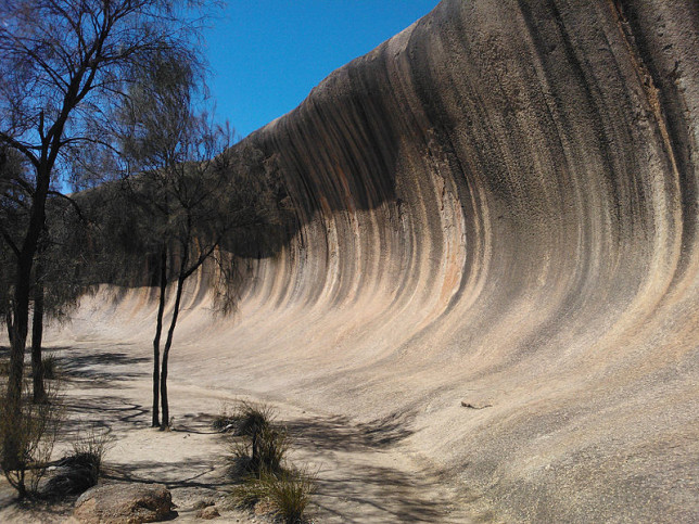 Wave Rock In Western Australia Is A Natural Rock Formation Shaped Like A Wave Frozen In Time