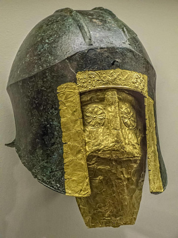 Impressive piece of ancient art - bronze funerary helmets from the 6th ...