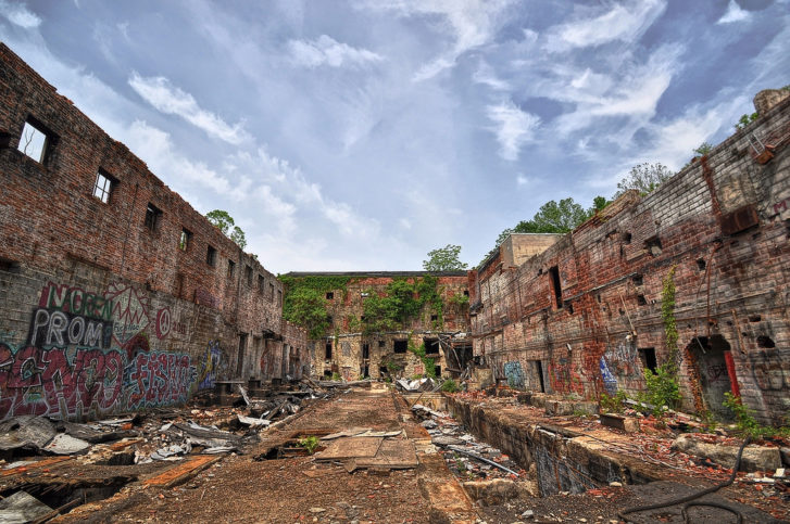 Severely damaged by fire in 2003, the historic Thistle Manufacturing ...