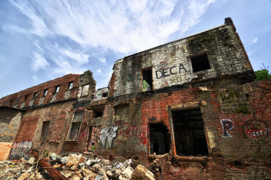 Severely damaged by fire in 2003, the historic Thistle Manufacturing ...