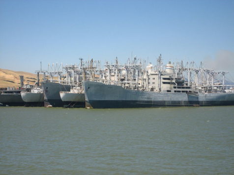 The eerie ghost fleet at Suisun Bay: A collection of U.S. Navy and ...