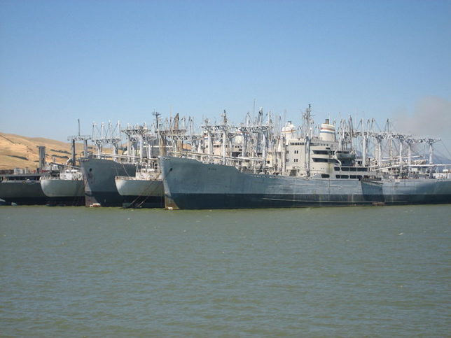 The eerie ghost fleet at Suisun Bay: A collection of U.S. Navy and ...