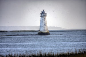 The Cockspur Lighthouse is one of the five surviving historic ...