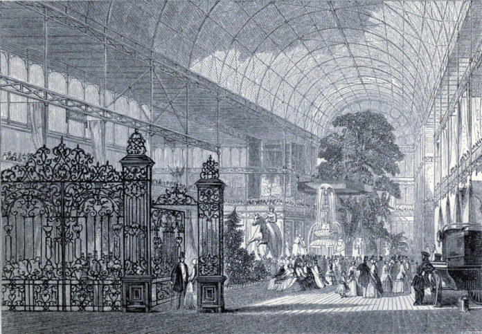 The Crystal Palace, which hosted the 1851 Great Exhibition in London ...