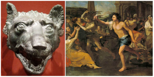 The Roman festival Lupercalia is thought to be the origins of Valentine's  Day, where men sacrificed goats and made whips from their skins, while  women would line up to receive lashes as