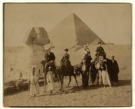 British visitors to the ancient Giza Pyramids following the Occupation ...