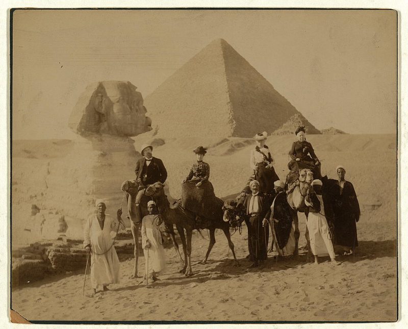 British visitors to the ancient Giza Pyramids following the Occupation ...