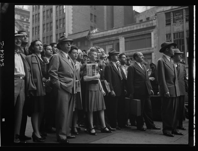 On June 6, 1944, crowds gathered in NYC's Times Square, transfixed by ...