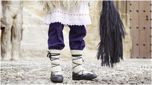 In 5th century Europe, socks were worn by 