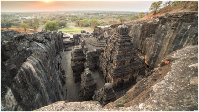 The Ancient Kailasa Temple in Maharashtra, India: A mountain made into ...