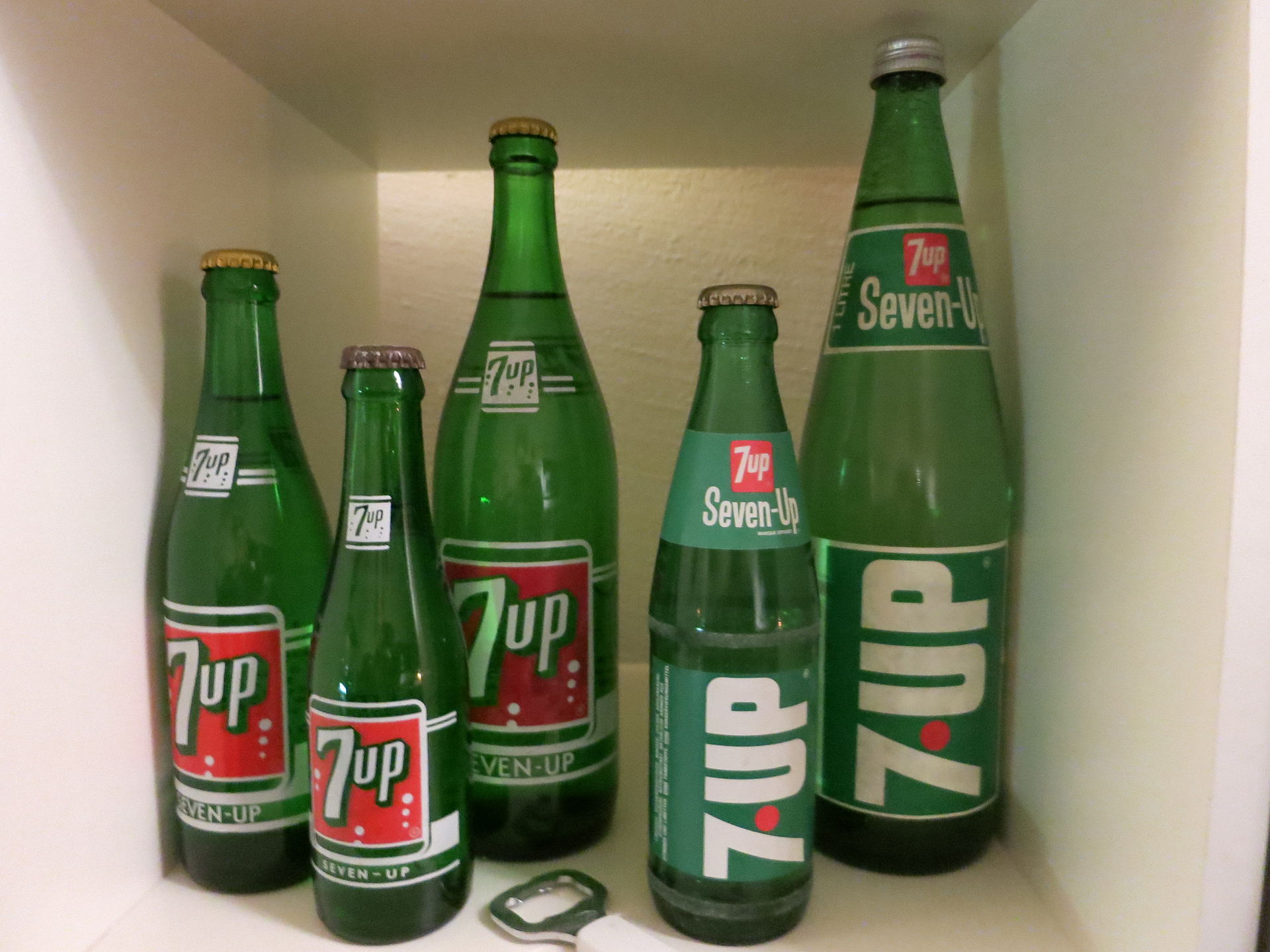 Old 7UP bottles. 