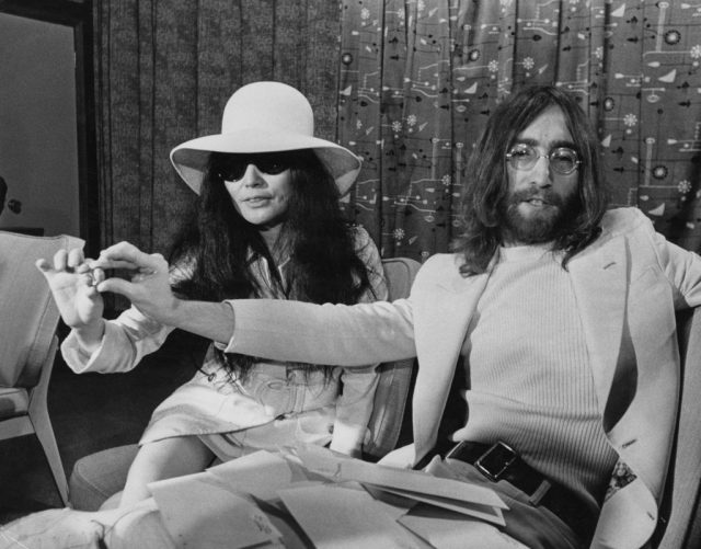 The Beatles 4Ever - John Lennon and Yoko Ono walk down the street in circa  1979 in NYC. #TheBeatles4Ever #thebeatles