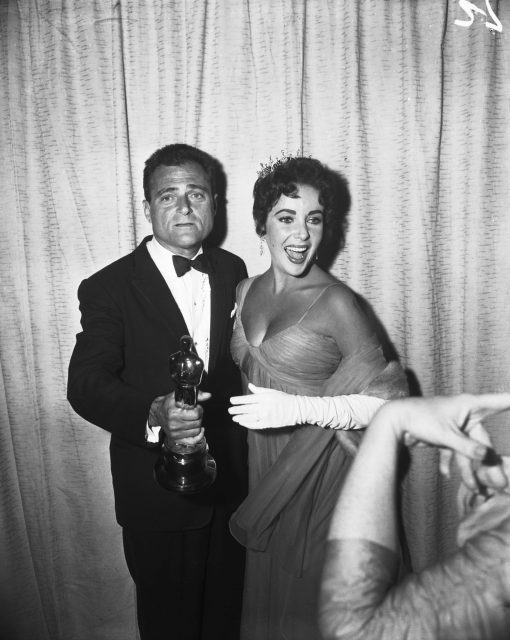 Mike Todd and Elizabeth Taylor at the 1957 Oscars 