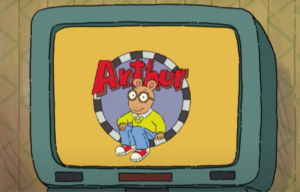 Arthur logo on TV