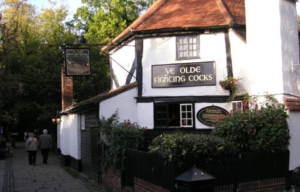 Exterior of Ye Olde Fighting Cocks