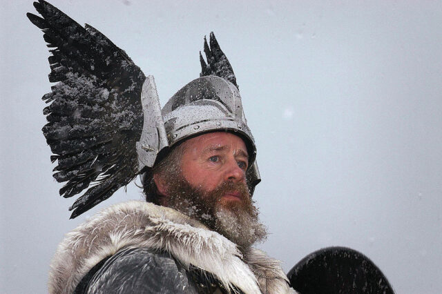 A man in a Viking reenactment