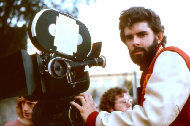 George Lucas on the set of 'American Graffiti'