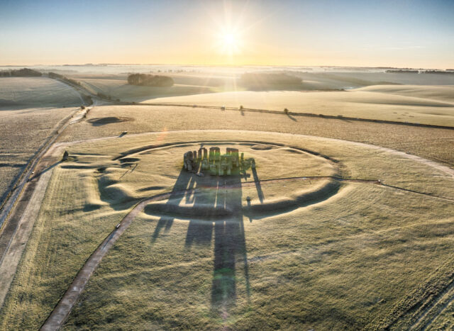 Aerial view of Stonehenge