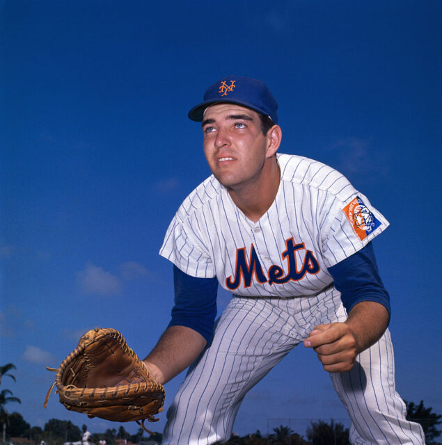 Ed Kranepool standing in his New York Mets uniform