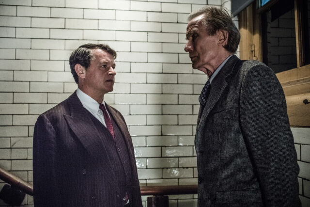 Brian McCardie and Bill Nighy as Bellamy Gould and Leo Argyll in 'Ordeal By Innocence'
