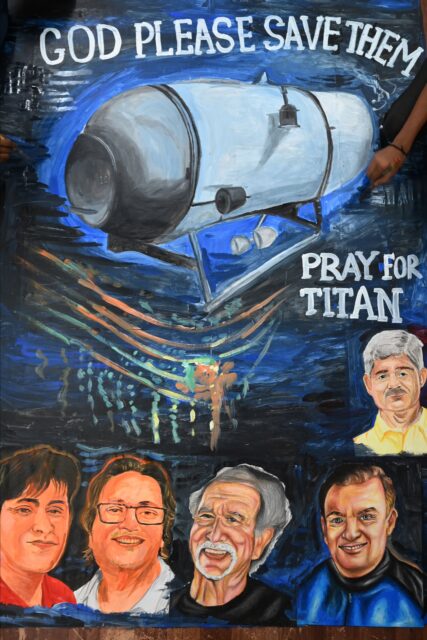 Mural of the OceanGate victims.