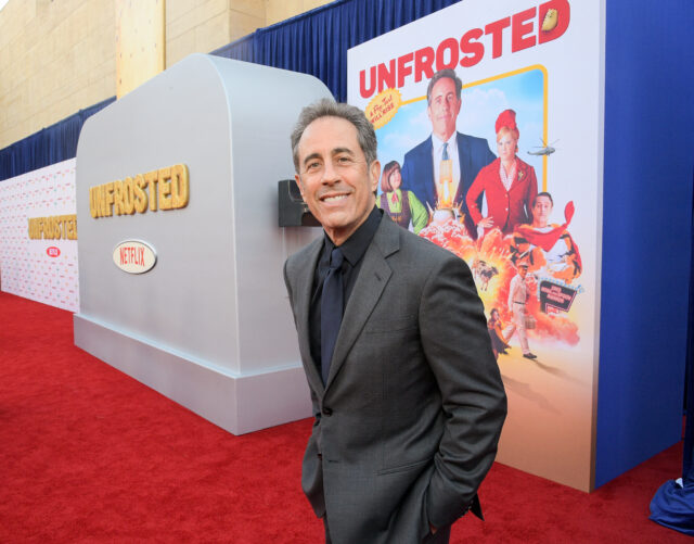 Jerry Seinfeld on a red carpet.