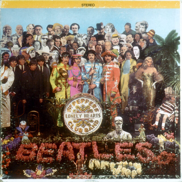 The album cover for The Beatles' "Sgt. Pepper's Lonely Hearts Club Band."