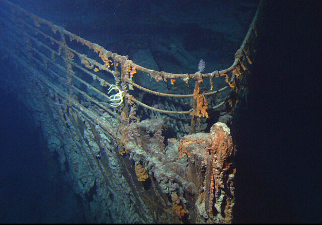 The Titanic shipwreck.