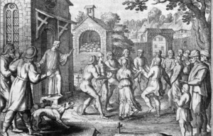 Illustration of the Dancing plague.