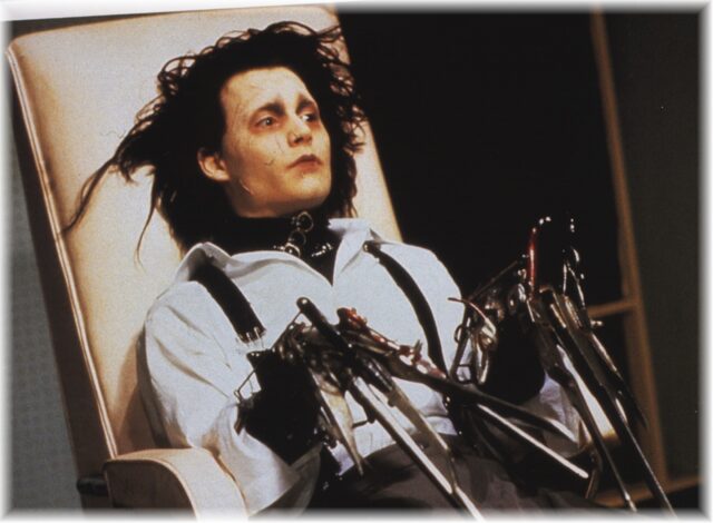 Johnny Depp as Edward Scissorhands.