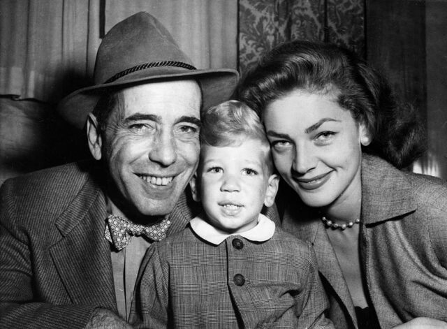 Portrait of Humphrey Bogart, Stephen Bogart and Lauren Bacall