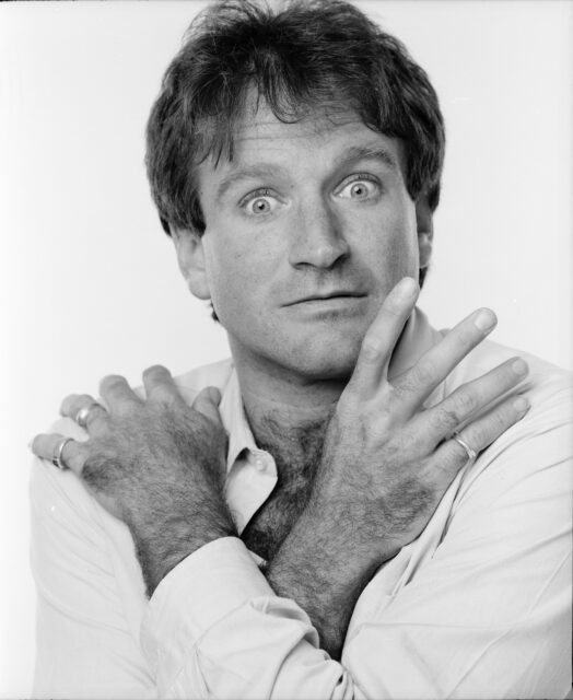 Portrait of Robin Williams.