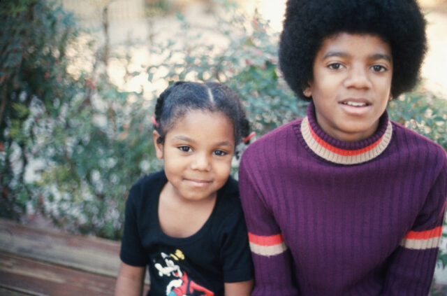 Childhood portrait of Janet and Michael Jackson