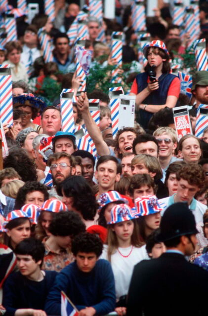 Close-up of a crowd of people