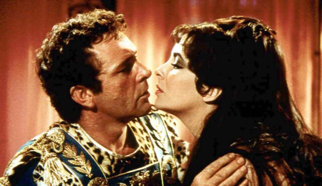 Richard Burton and Elizabeth Taylor as Mark Antony and Cleopatra in 'Cleopatra'