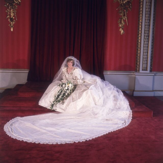 Wedding portrait of Princess Diana